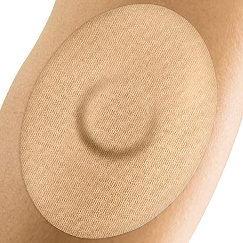 FixiC Patches 25 Pack for Enlite - Guardian â€“ Freestyle Libre â€“ Waterproof Adhesive Patches â€“ Best Fixation - Pre Cut â€“ TAN Color