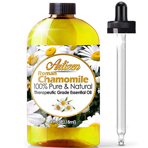 Artizen Roman Chamomile Essential Oil - Therapeutic Grade - Huge 4oz Bottle - Perfect for Aromatherapy