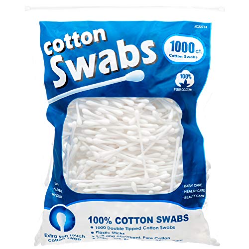 1000 Count Double Tipped Cotton Swab 100% Pure Cotton - Many Uses (1000 Count)