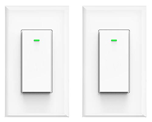 Smart Light Switch, Wifi Light Switch No Hub Required, Phone Remote Control Wireless Decora Switch, Requires Neutral Wire, Timing Schedule, Compatible with Alexa and Google Home Kuled K36 (2pack)