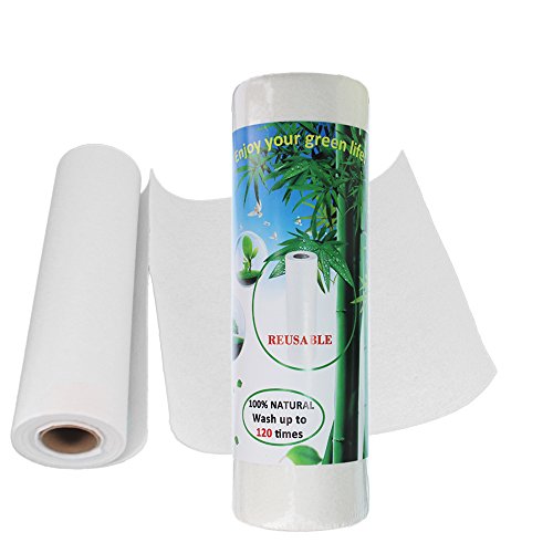 Belinlen Washable Bamboo Paper Towels Reuseable & Machine Washable Rayon Made from Bamboo Paper Towel 2 Roll-40 Sheet