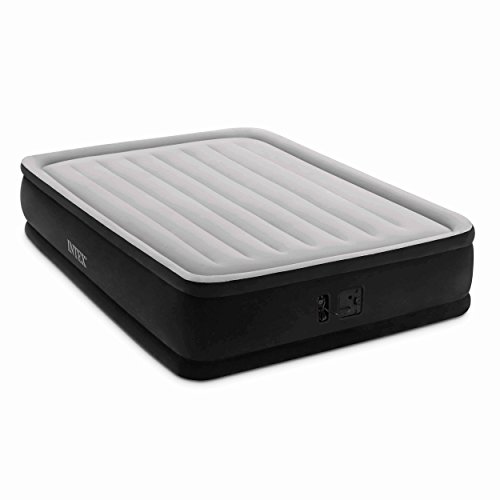 Book Cover Intex Dura-Beam Series Elevated Comfort Airbed with Built-In Electric Pump, Bed Height 16