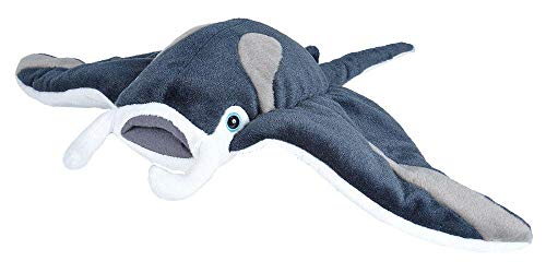 Book Cover Wild Republic Manta Ray Plush Soft Toy, Cuddlekins Cuddly Toys, Gifts for Kids 30 cm
