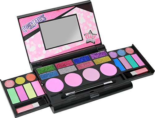 Click N' Play Washable Makeup Palette Cosmetic Set with Mirror- Safety Tested Nontoxic, Multicolor CNP30046