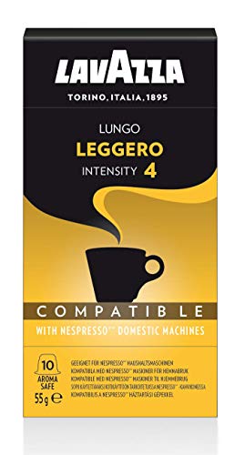 Lavazza Leggero Lungo Medium Roast Capsules Compatible with NespressoÂ® Original* Machines (Pack of 80)