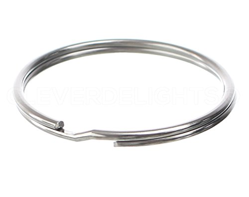 CleverDelights 2" Key Rings - 10 Pack - Large Split Key Rings - Strong Key Chain Ring Connector - 2 Inch