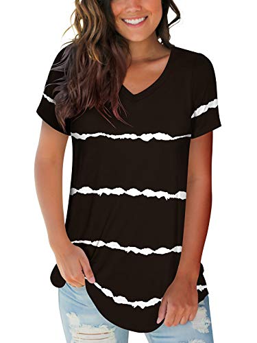 Womens Tops V Neck Tee Casual Short Sleeve and Long Sleeve T Shirts