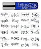 Got Oil Supplies Vinyl Essential Oil Labels - Fits 10ml Roller Bottles and Boston Round Glass Vials - 24 Blue & Pink, Gold or Silver Bottle Stickers to Choose from (Silver)
