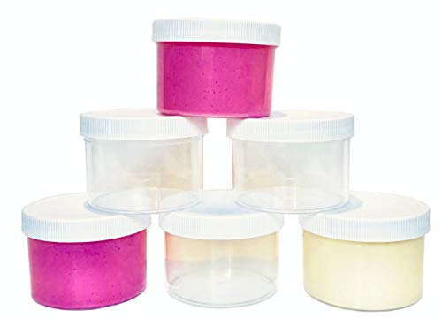 Book Cover Slime Storage Jars 8 oz (Available in a Variety of Quantity Options) - Clear All Purpose containers (9 Pack - 2.5