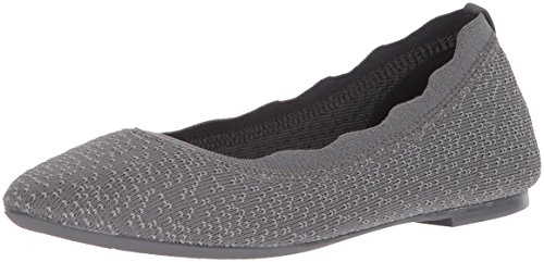 Skechers Women's Cleo-Dots-Scalloped Collar Engineered Knit Skimmer Ballet Flat