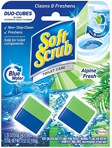Book Cover Soft Scrub In-Tank Toilet Cleaner Duo-Cubes, Alpine Fresh, 2 Count