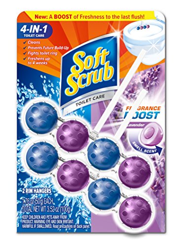 Book Cover Soft Scrub 4-in-1 Rim Hanger Toilet Bowl Cleaner, Lavender, 2 Count