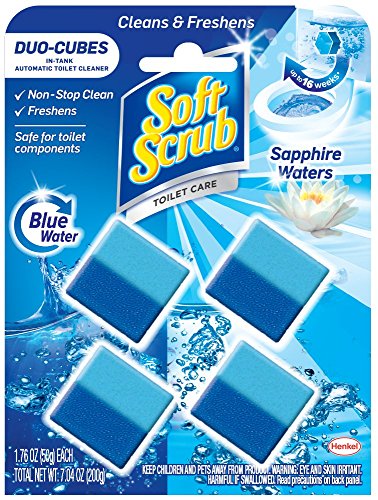 Book Cover Soft Scrub In-Tank Toilet Cleaner Duo-Cubes, Sapphire Waters, 4 Count