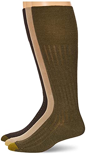 Gold Toe Men's Dress Over-The-Calf Socks, 3-Pairs
