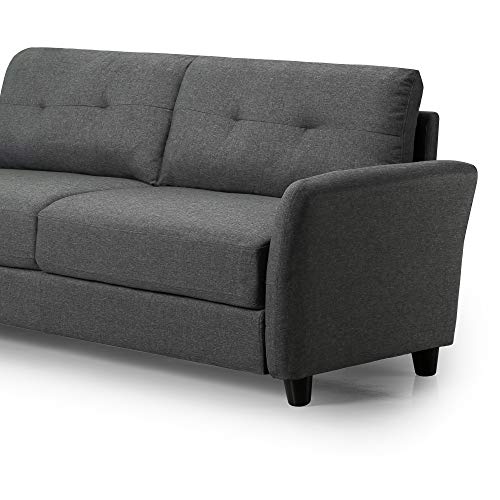 Book Cover ZINUS Ricardo Sofa Couch / Tufted Cushions / Easy, Tool-Free Assembly, Dark Grey