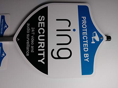 Ring Security Yard Sign with 4 Outside Window Stickers.