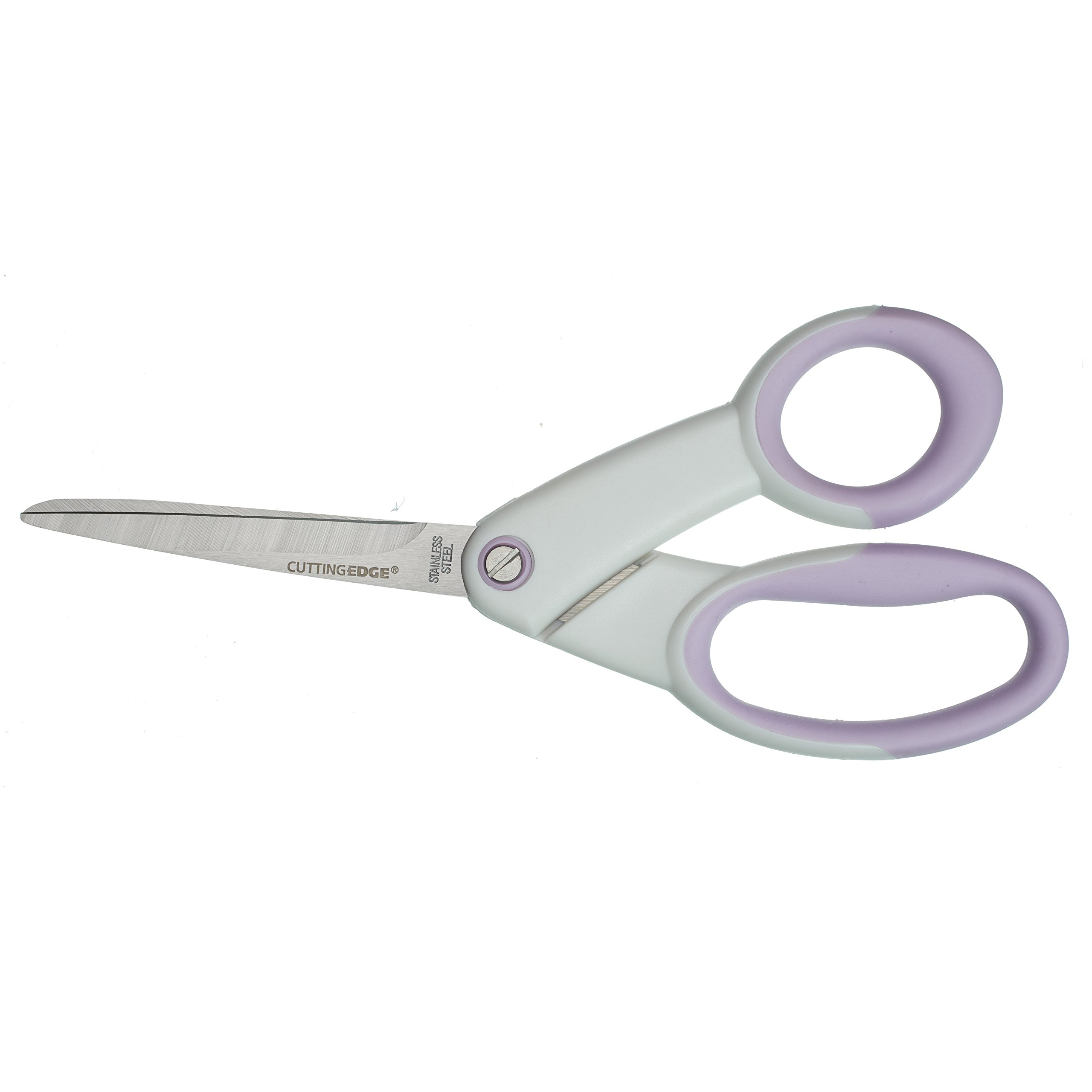 ECR4Kids Cutting Edge Ultra-Grip 8.5" Precision Stainless Steel Scissors - Heavy Duty for Offices, Home, School - Purple Purple 8.5" Scissor