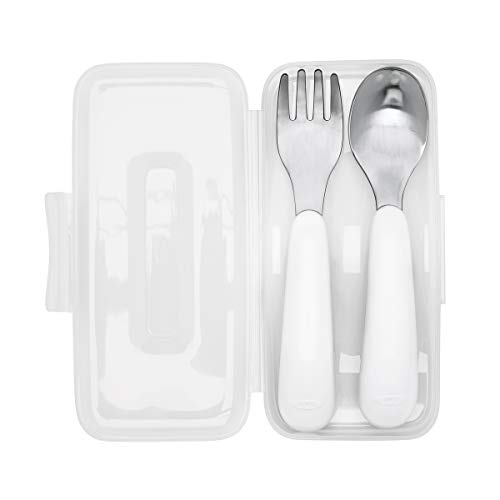 OXO Tot On-The-Go Fork/ Spoon Set With Carrying Case, Teal
