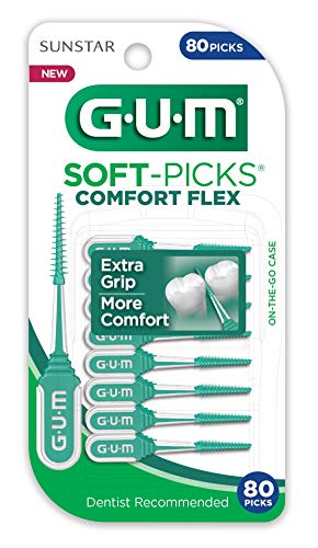 GUM Soft-Picks Comfort Flex Dental Picks, 80 Count