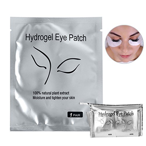 Book Cover 110 Pairs Eyelash Extension Gel Patches Kit, Lash Extension Lint Free Under Hydrogel Eye Mask Pads Beauty Tool with Transparent Cosmetic Bag(110 pair)