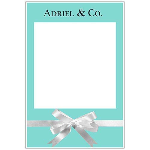 Blue with Bow Selfie Frame Social Media Photo Prop Poster