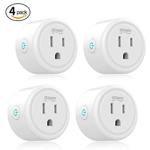 Book Cover Smart Plug Gosund WiFi Mini Socket Smart Outlet, Work with Alexa and Google Home, No Hub Required, Remote Control your Devices, ETL and FCC Listed 4 Pack