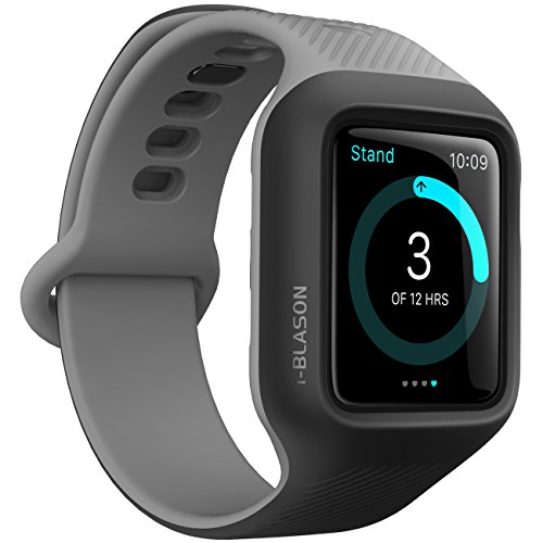 i-Blason Band Compatible with Apple Watch 3 42 mm, [New Unity Series] Premium Hybrid Protective Bumper Band for Apple Watch 42 mm 2017 Release [Compatible with Apple Watch 42mm 2015 2016] (Black)