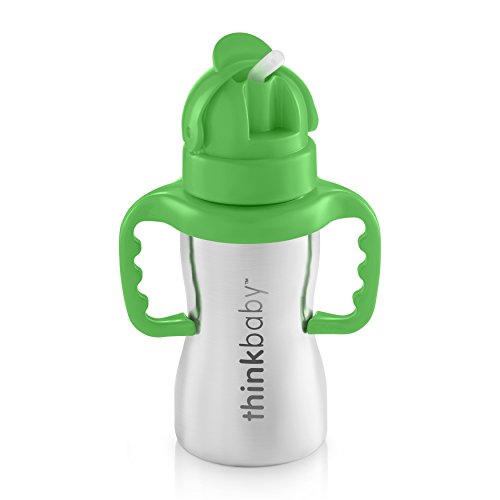 Thinkbaby Stainless Steel Thinkster Bottle, Green (9 ounce)
