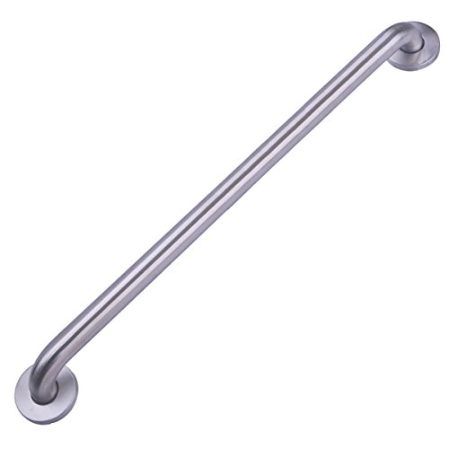 Amazon Basics Bathroom Handicap Safety Grab Bar, 42 Inch Length, 1.25 Inch Diameter, 500LBs Capacity, ADA Compliant, Stainless Steel