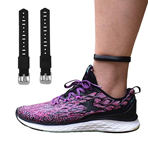 DDJOY Extender Band for Compatible with Fitbit Flex/2 Fitbit Alta/HR Fitbit Ace Fitbit Inspire HR Watch Band, 2-Pack Silicone Band Extender for Larger Wrist or Ankle Wear (Black)