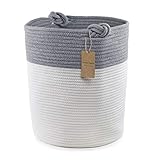 Extra Large Cotton Rope Basket. 18inx15in Size - Perfect as a Storage Basket or Laundry Basket, Toy Storage, Blankets Storage.