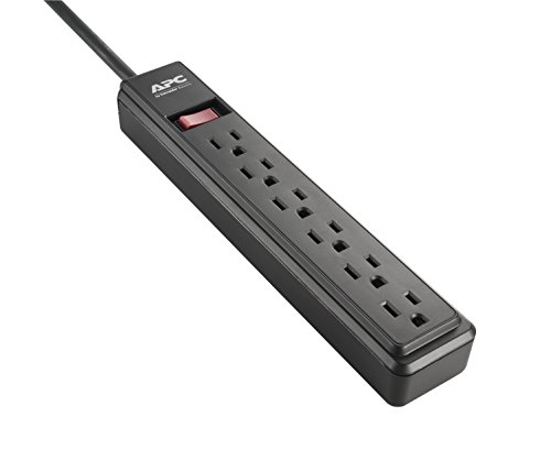 APC Power Strip, 6-Outlet Black Power Strip (PZ62B)