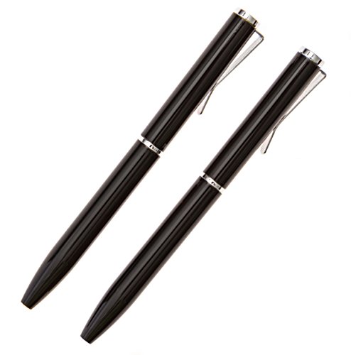 Book Cover NarwhalCo Set of 2 Black Small Pens (3.35