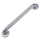 Amazon Basics Bathroom Handicap Safety Grab Bar, 18 Inch Length, 1.25 Inch Diameter, Holds up to 500LBs, ADA Compliant, Stainless Steel