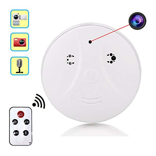 Cainda Hidden Security Detector Camera with Motion Detection and Loop Recording, Secret Spy Camera Indoor with Wireless Remote Control, Best Surveillance for Home and Office Safety