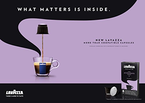 Lavazza Avvolgente Lungo Dark Roast Capsules Compatible with NespressoÂ® Original* Machines (Pack of 80)