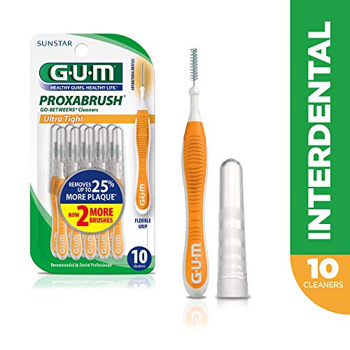 GUM Proxabrush Go-Betweens Interdental Brushes, Ultra Tight, 10 Count