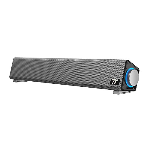 Book Cover TaoTronics Computer Speakers, Wired Computer Sound Bar, Stereo USB Powered Mini Soundbar Speaker for PC Cellphone Tablets Desktop Laptop