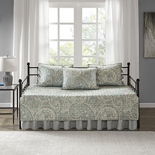 Book Cover Comfort Spaces Daybed Cover-Luxe Double Sided Quilting All Season Cozy Bedding with Bedskirt, Matching Shams, Decorative Pillow, 75