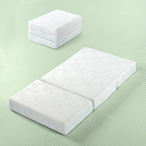 Book Cover Zinus Gel Memory Foam 5 Inch Tri-Fold Comfort Portable Folding Floor Mat, Twin