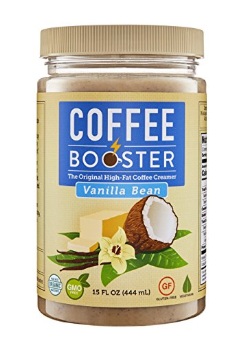 Coffee Booster: Vanilla Bean | The Original High-Fat Coffee Creamer | Organic Keto-Friendly Blend of Grass-fed Ghee and Coconut Oil | 15 oz