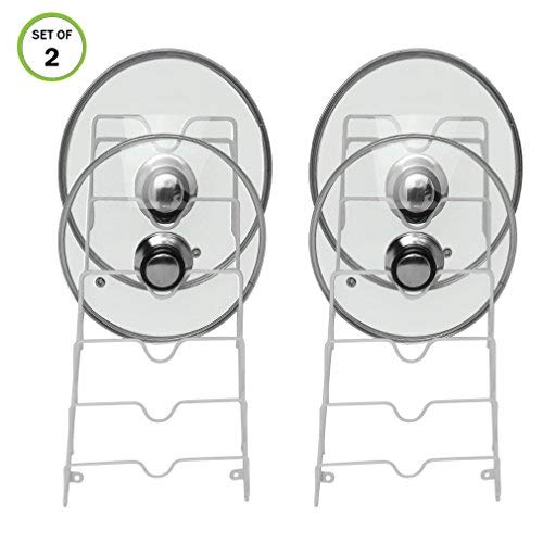 Evelots Pot Lid Storage-Cabinet Door/Wall-Organizer-12 Pot/Pan Covers-Set of 2