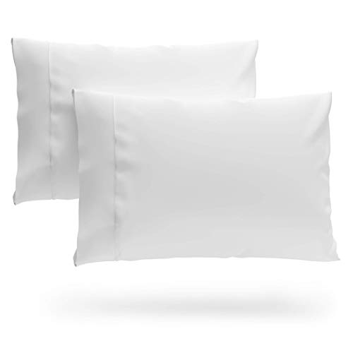 Book Cover Cosy House Collection Premium Bamboo Pillowcases - Standard, White Pillow Case Set of 2 - Ultra Soft & Cool Hypoallergenic Blend from Natural Bamboo Fiber