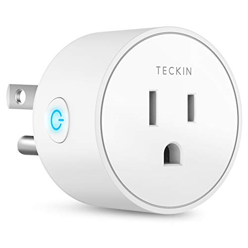Book Cover Smart Plug Mini Outlet Compatible with Amazon Alexa and Google Assistant, TECKIN Wifi Enabled Remote Control Smart Socket with Timer Function, No Hub Required,White, 1 pack