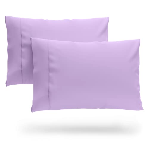 Book Cover Cosy House Collection Premium Bamboo Pillowcase Set of 2 - Blend of Rayon Derived from Bamboo - Ultra Soft, Cooling & Breathable Bedding (Standard/Queen, Lavender)