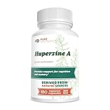 Pure Nootropics Huperzine A 200 mcg – Cognitive and Memory Support – 180 Vegetarian Capsules
