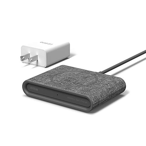 iOttie ION Wireless Mini Fast Charging Pad || Qi-Certified Charger 7.5W for IPhone XS Max R 8 Plus 10W for Samsung Galaxy S10 E S9 S8 Plus Edge, Note 9 | Includes USB C Cable & AC Adapter | Ash