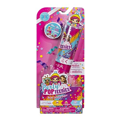 Book Cover Spin Master Party Popteenies - Double Surprise Popper, with Confetti, Collectible Mini Doll & Accessories, for Ages 4 & Up (Styles May Vary)