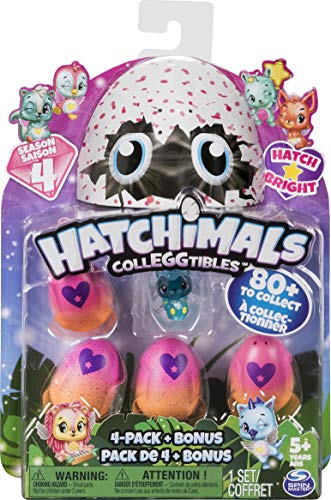 Book Cover Hatchimals CollEGGtibles, 4 Pack + Bonus, Season 4 Hatchimals CollEGGtible, for Ages 5 and Up (Styles and Colors May Vary)