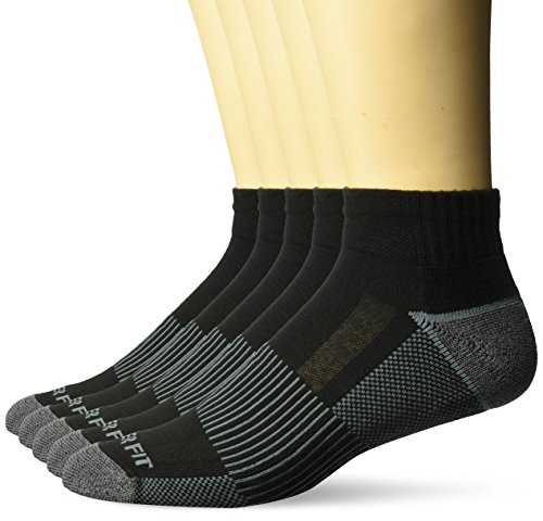 Copper Fit Men's Performance Sport Cushion Quarter Socks (5 pair)